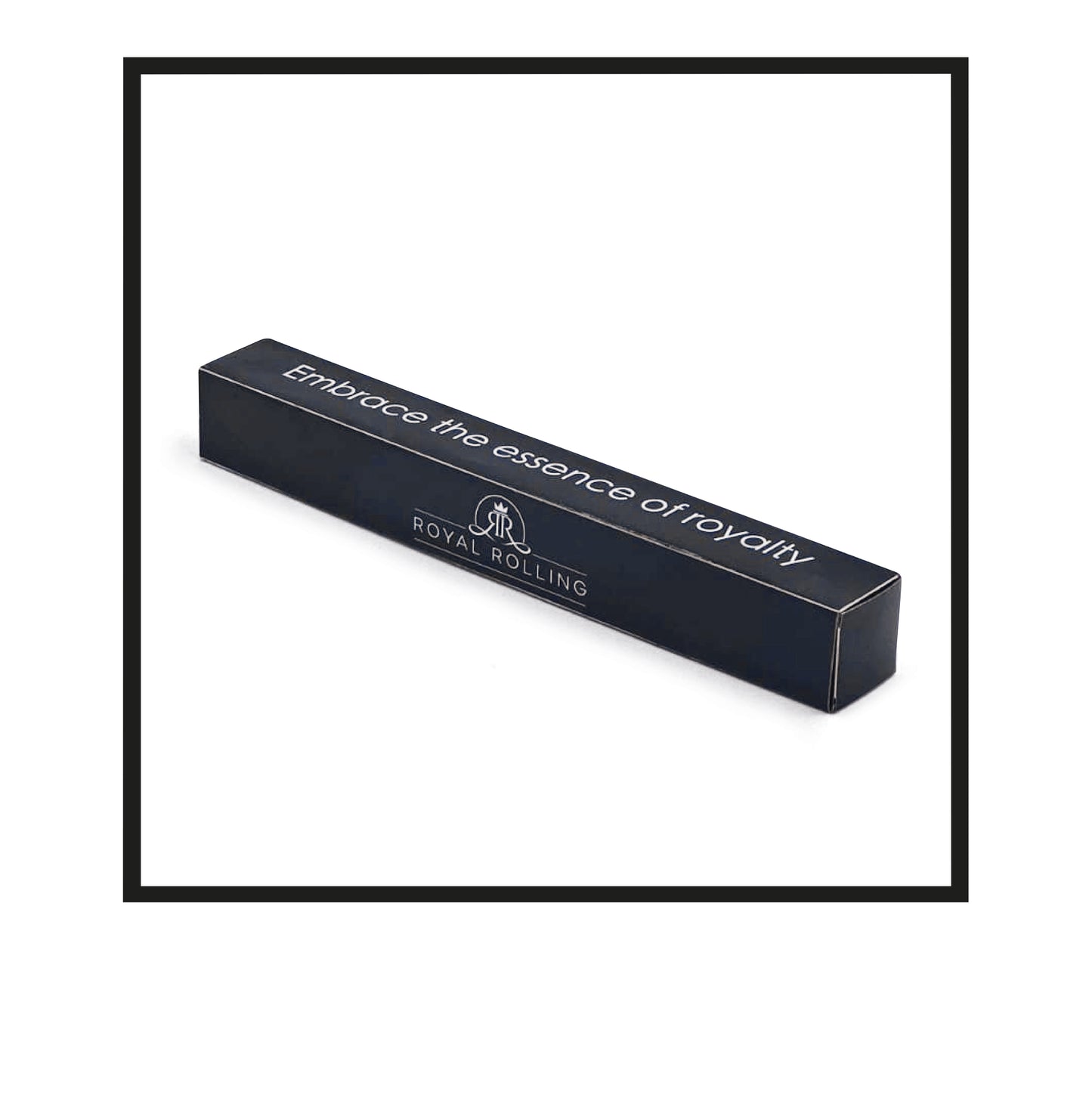 Royal Rolling Cone XL made of 24-karat gold in a magnetic black-and-gold gift box, glass tube with twist cap and envelope. Handmade in Holland (Amsterdam, Alkmaar, Rotterdam, North Holland). Luxury gift with custom packaging. Available in Pure Gold Deluxe Size, XL, 130mm, In packaging Closed