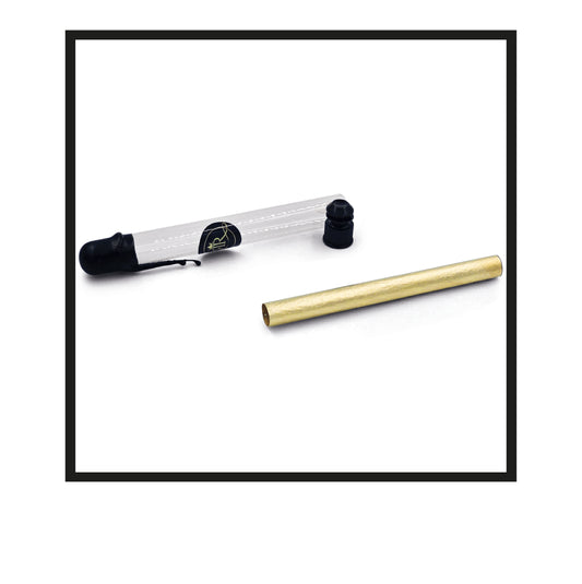 Royal Rolling Cone XL made of 24-karat gold in a magnetic black-and-gold gift box, glass tube with twist cap and envelope. Handmade in Holland (Amsterdam, Alkmaar, Rotterdam, North Holland). Luxury gift with custom packaging. Available in Pure Gold Deluxe Size, XL, 130mm, out of packaging, Out of the Glass Tube.