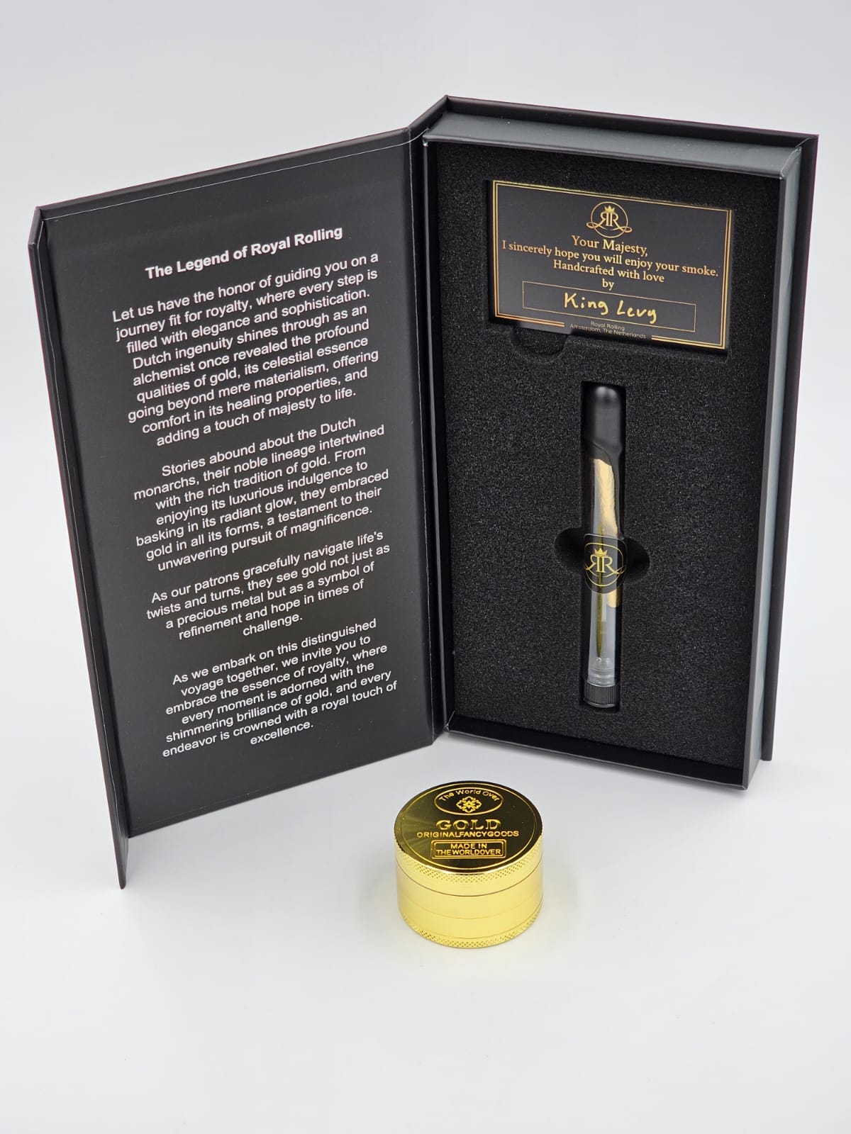 Royal Rolling 24K Gold Cone + Grinder