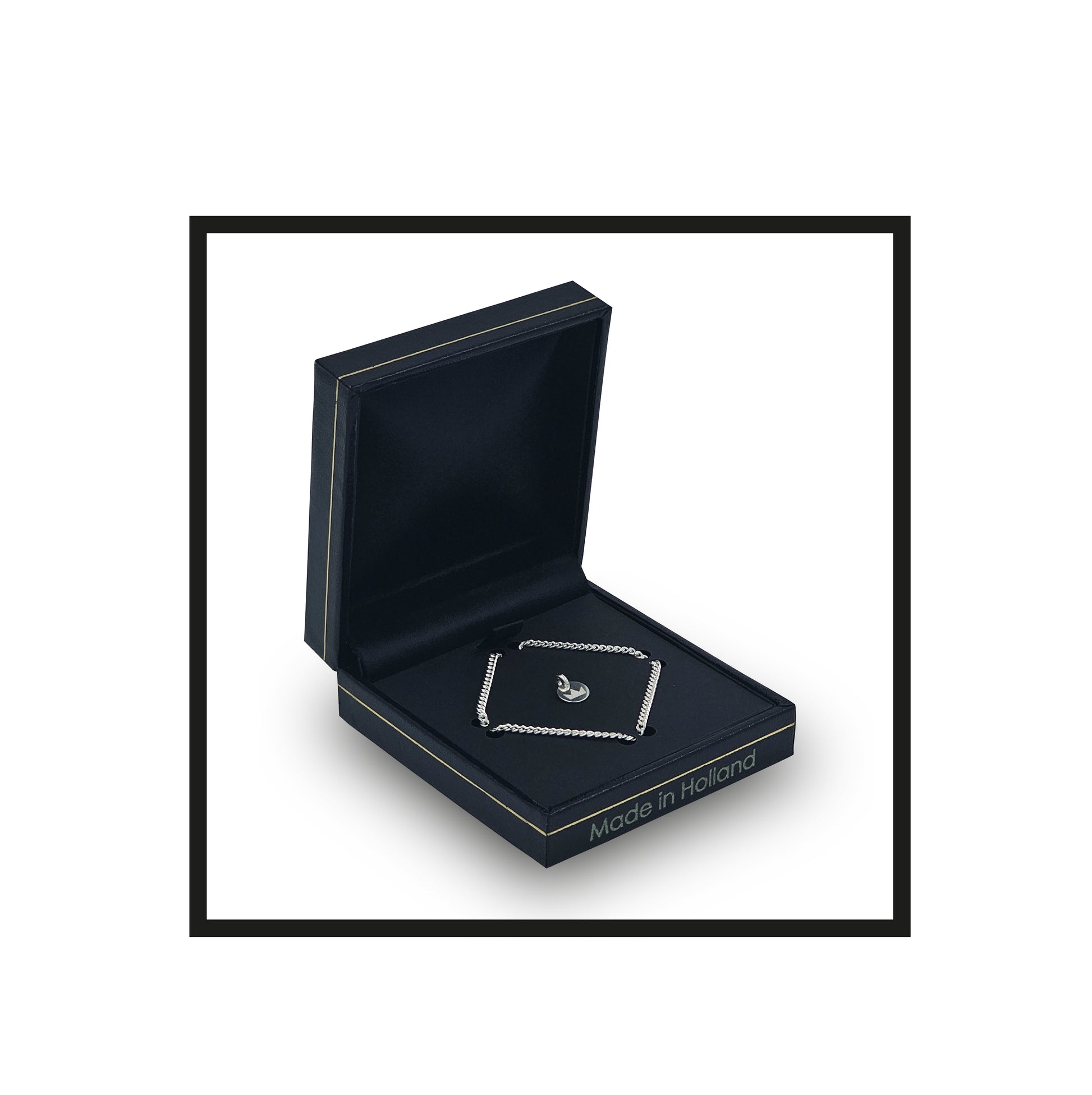 Royal Rolling The Guardian, 925 Sterling Silver, Bracelet, Silver talisman in a Black faux leather box
