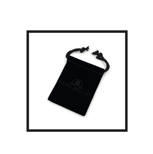 Royal Rolling black velvet pouch 