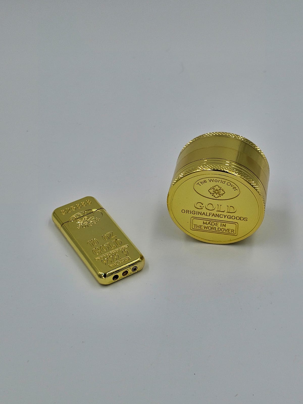 Royal Rolling Gold Member Package | 24K Gold Cone + 24K Gold Rolling Paper + Grinder + Lighter