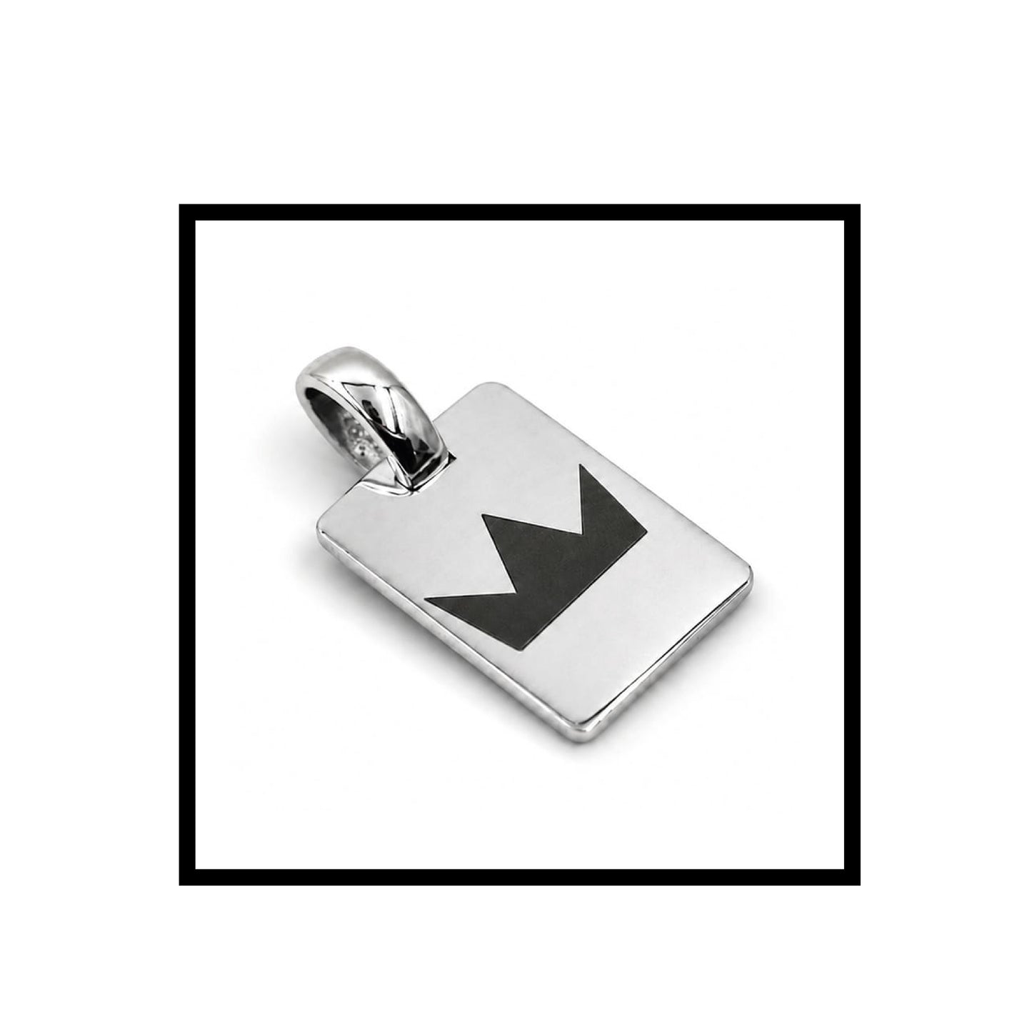 ROYALTY PENDANT SILVER RECTANGLE