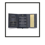 Royal Rolling Cone XL made of 24-karat gold in a magnetic black-and-gold gift box, glass tube with twist cap and envelope. Handmade in Holland (Amsterdam, Alkmaar, Rotterdam, North Holland). Luxury gift with custom packaging. Available in Pure Gold Deluxe Size, XL, 130mm, Envelope Gift Card