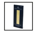 Royal Rolling Cone XL made of 24-karat gold in a magnetic black-and-gold gift box, glass tube with twist cap and envelope. Handmade in Holland (Amsterdam, Alkmaar, Rotterdam, North Holland). Luxury gift with custom packaging. Available in Pure Gold Deluxe Size, XL, 130mm, Packaging Front
