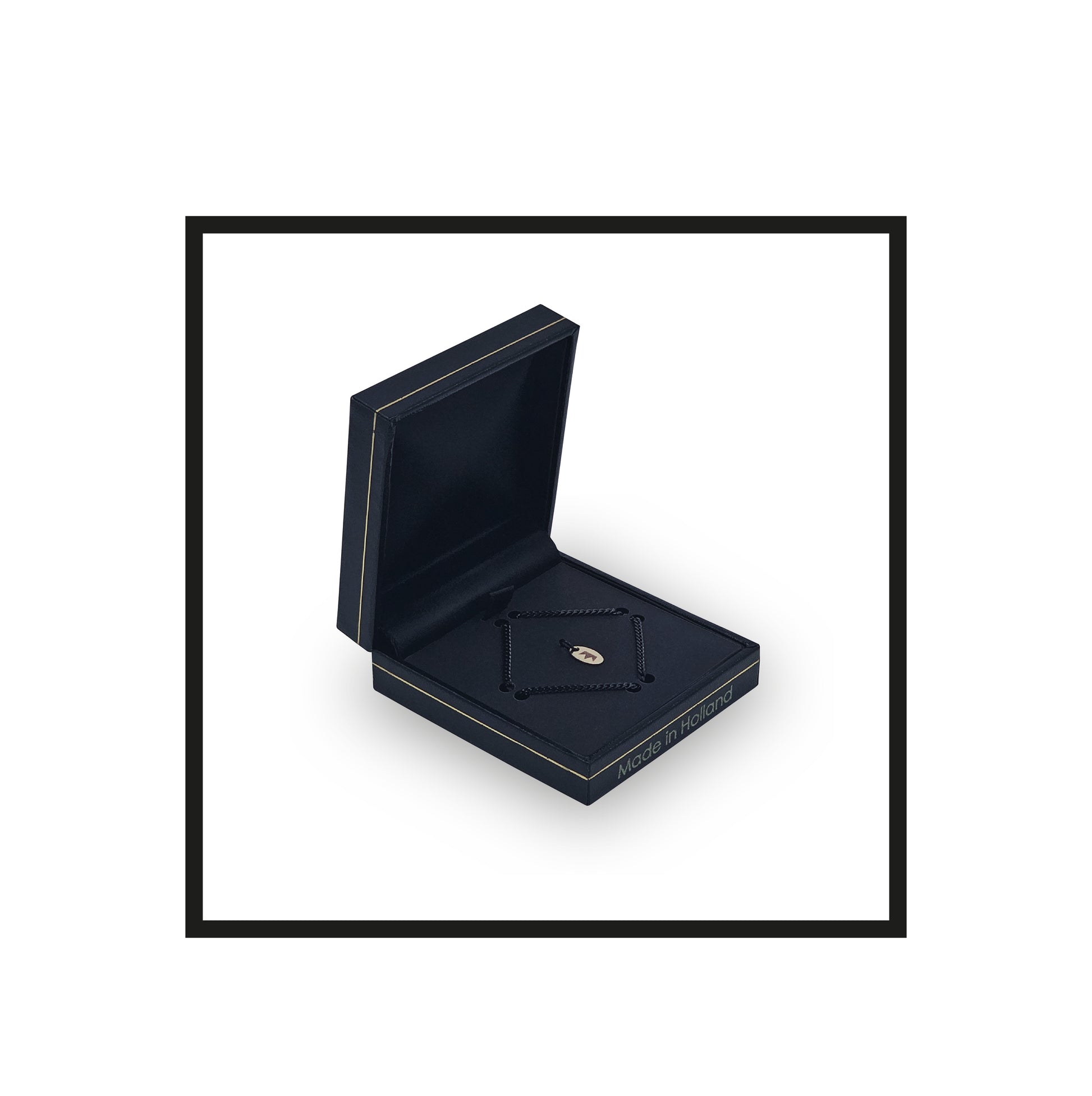 Royal Rolling The Overseer, Black, Stainless steel Bracelet, Gold-filled talisman in a Black faux leather box