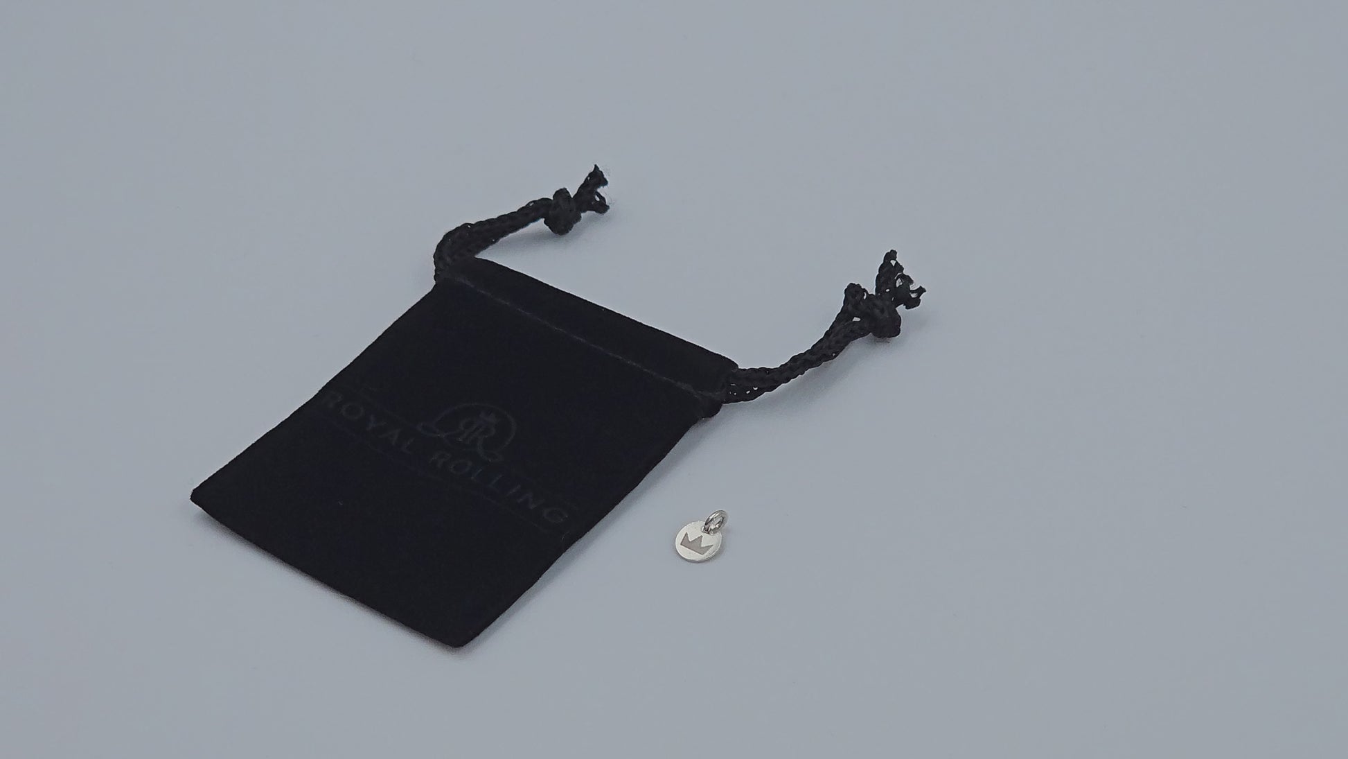 Royal Rolling black velvet pouch with 925 Sterling Silver talisman video 