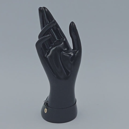 Royal Rolling The Overseer, Black, Stainless steel Bracelet, on a wrist, Gold-filled talisman, video.