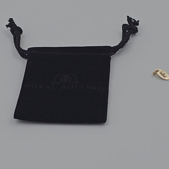 Royal Rolling black velvet pouch with Gold-filled talisman video 