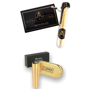 Royal Rolling Gift Package - 24K Gold Cone + Gold Clipper